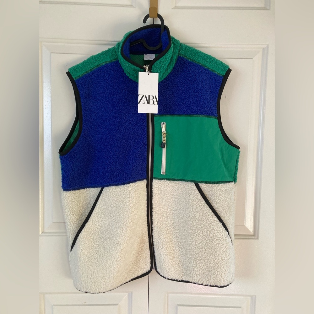 NWT ZARA MEN FLEECE VEST UNISEX